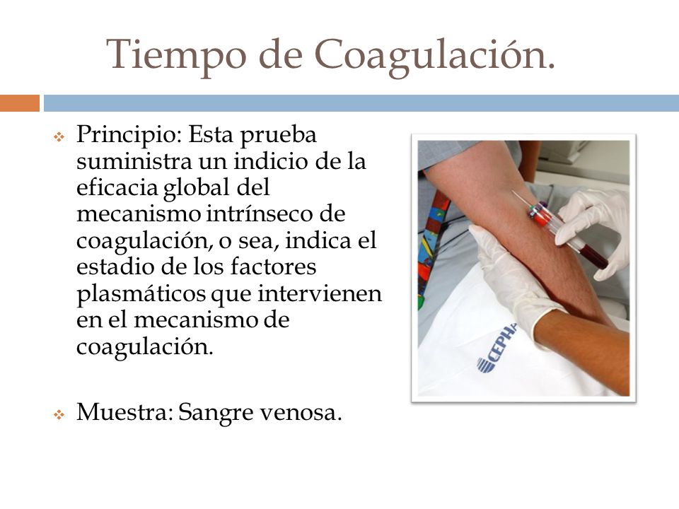 que significa tiempos de coagulacion